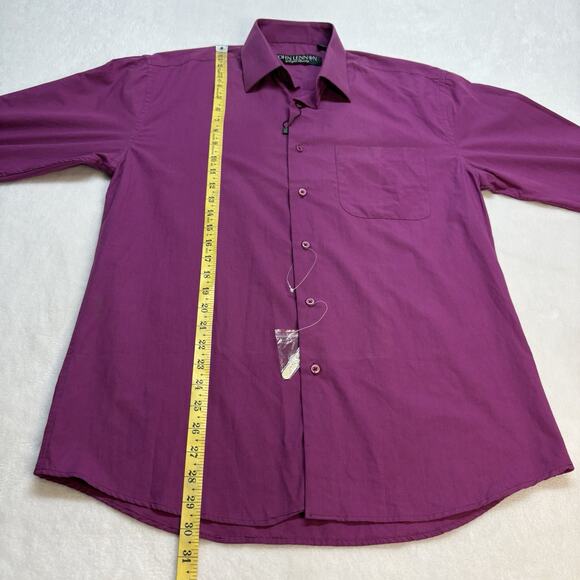 John Lennon x English Laundry Purple Ombré Long Sleeve Button Down Shirt Size M - Picture 12 of 12